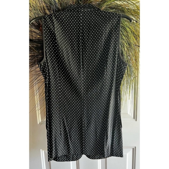Francine Browner Black and White Polka Dot Womens Vintage Vest Size Medium - Picture 5 of 14